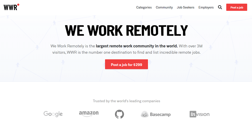 We work remotely